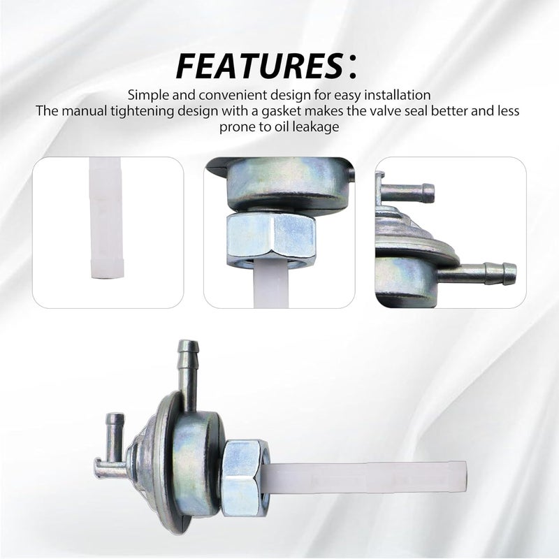 OXCANO Petcock Gas Fuel Switch Pump Valve Compatible With GY6 50cc 70cc 90cc 110cc 125cc 150cc ATV 139QMB Go Kart Moped Scooter Fuel Petcock - Image 5